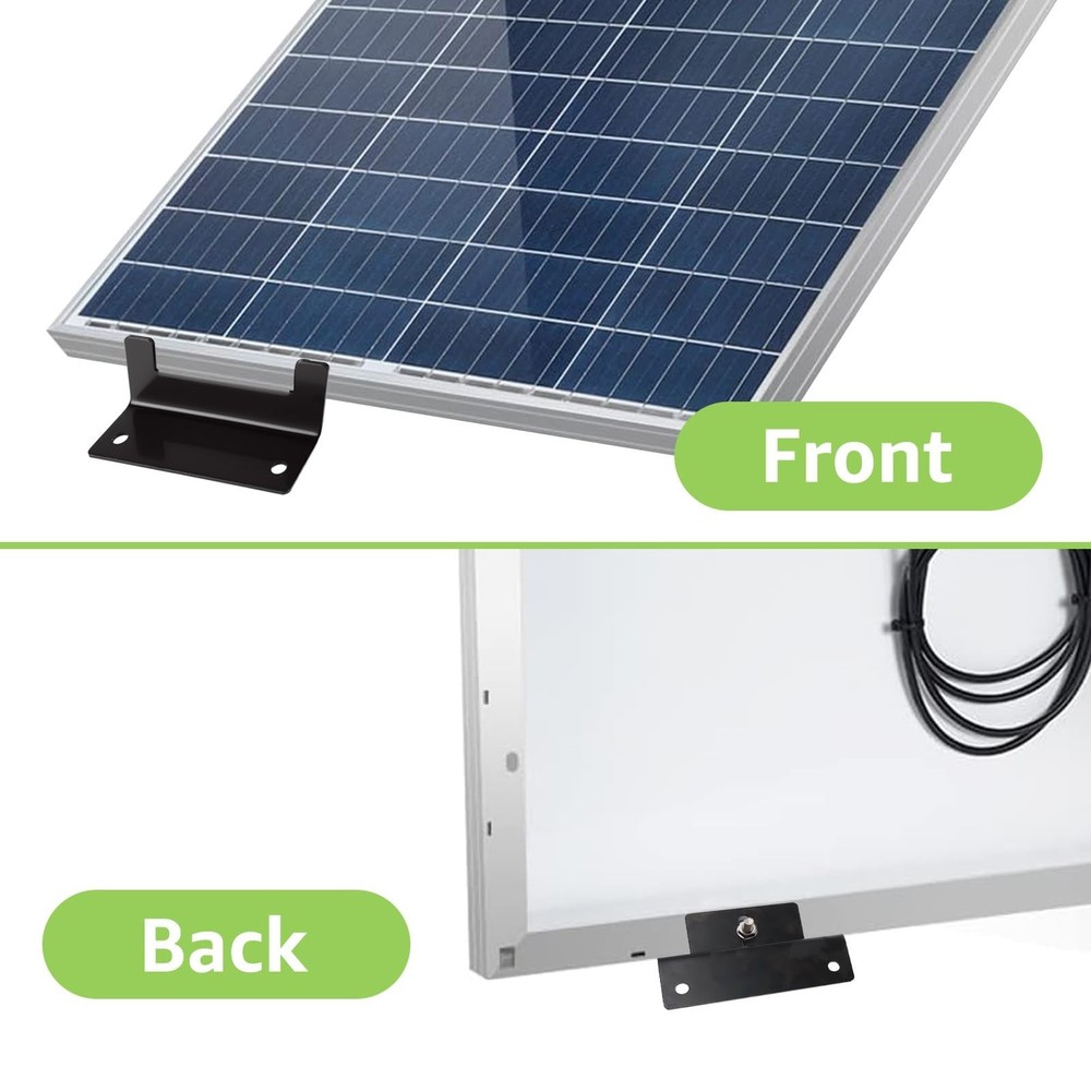 16PCS Solar Panel Mounting Brackets Black Solar Panel z Brackets Lightweight ...