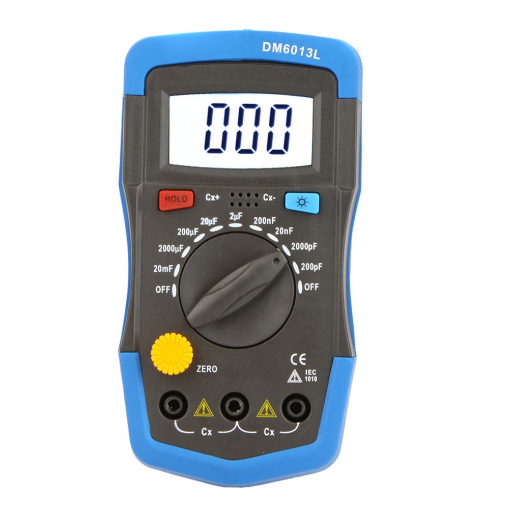 DM6013L Handheld Digital Capacitance Meter Capacitor W/ LCD Backlight P0G4