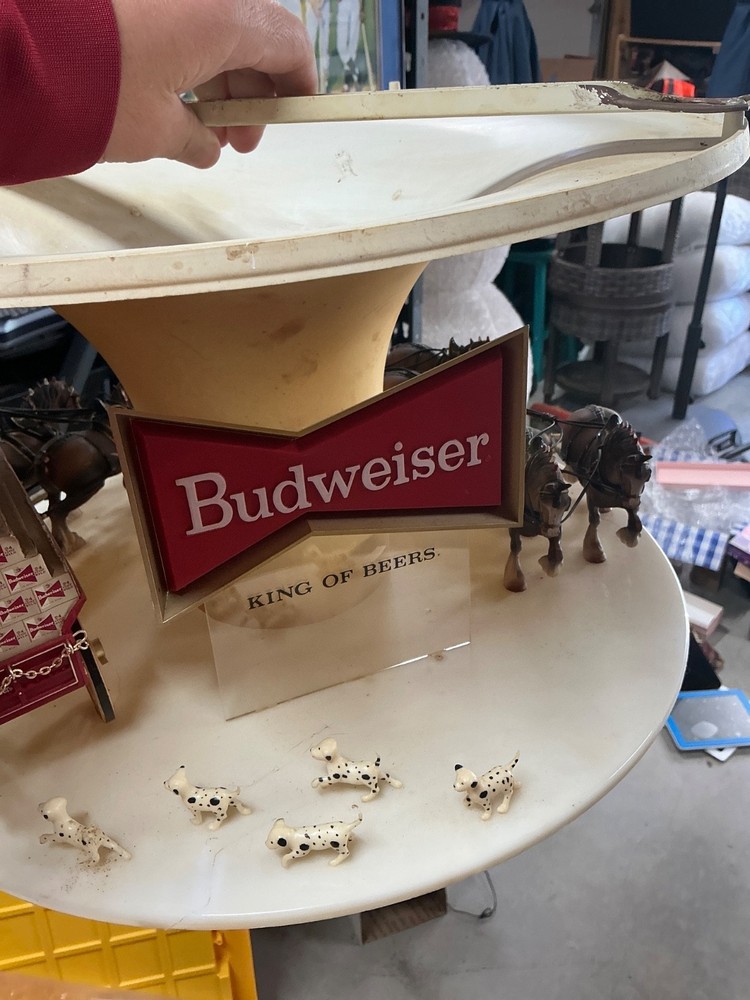Vintage Budweiser Motion Carousel - Inner Carousel NO DAMAGE OR MISSING PIECES