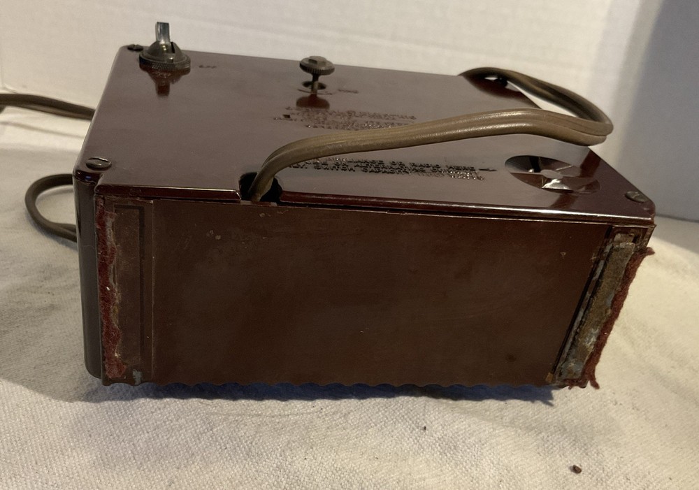 Vintage General Electric Model 8H58 Brown Bakelite Timer & Clock READ