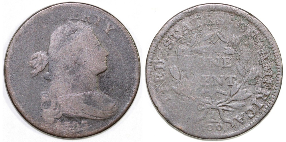 1797 1c S-141 Draped Bust Large Cent