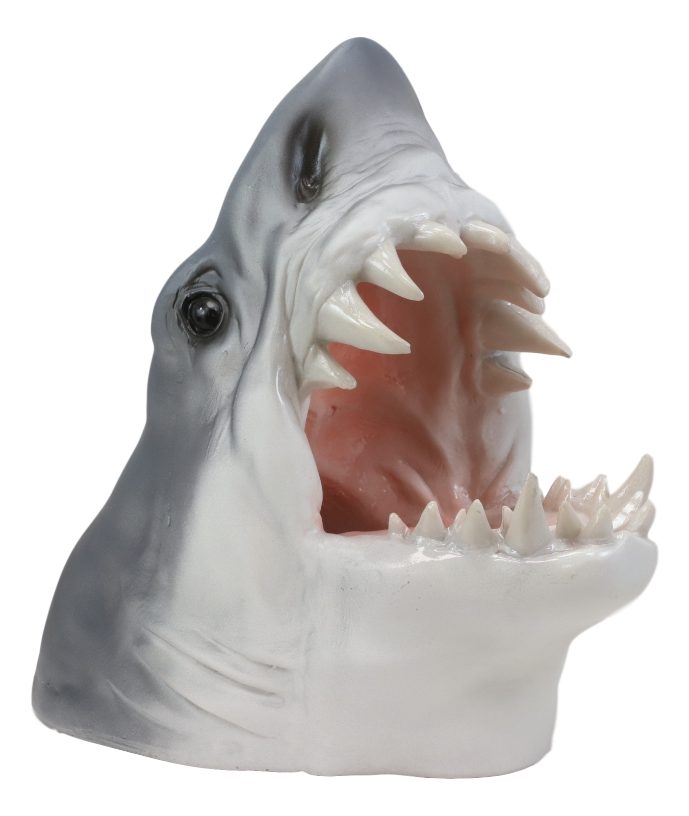 Ocean Marine Prehistoric Megalodon Shark Jaws and Teeth Wine Holder Caddy Statue