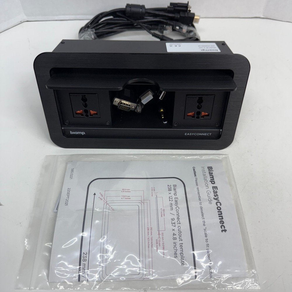 Biamp EC-P-UNI Easy Connect Wall Control Panel – Universal PoE AV Controller LN