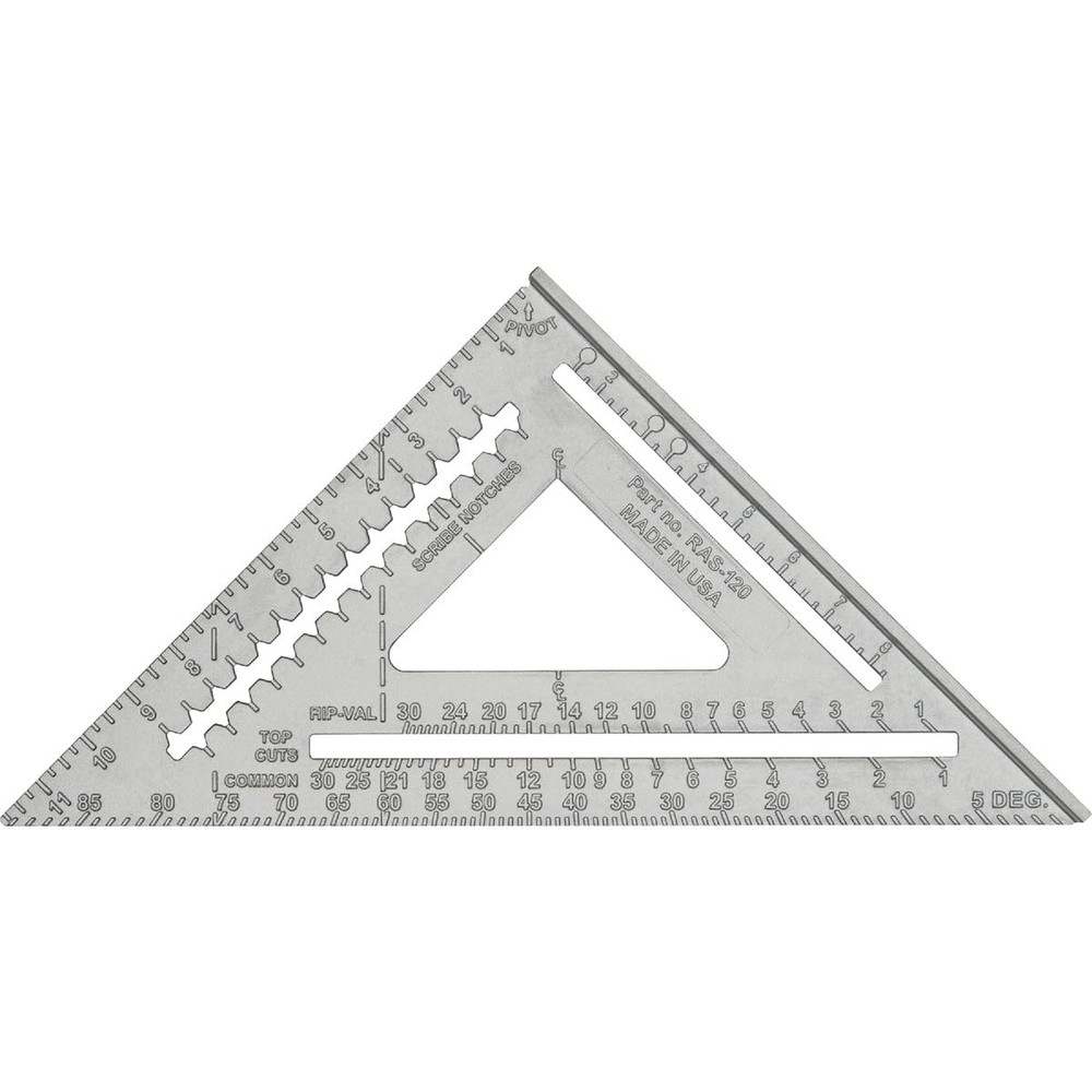 12" Aluminum Rafter Square Measuring Tool Silver