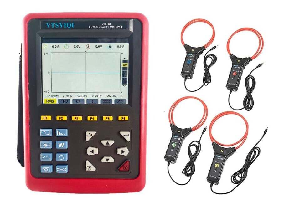 Flexible Power Quality Analyzer Current Clamp Three Phase Power Energy Meter