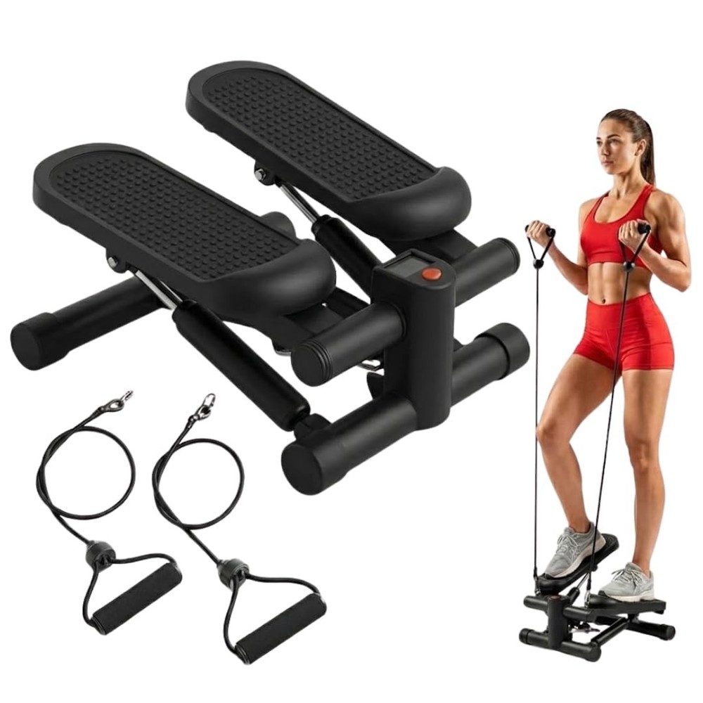 Compact Stepper Machine for Indoor Cardio & Leg Workout | Small Portable Step...