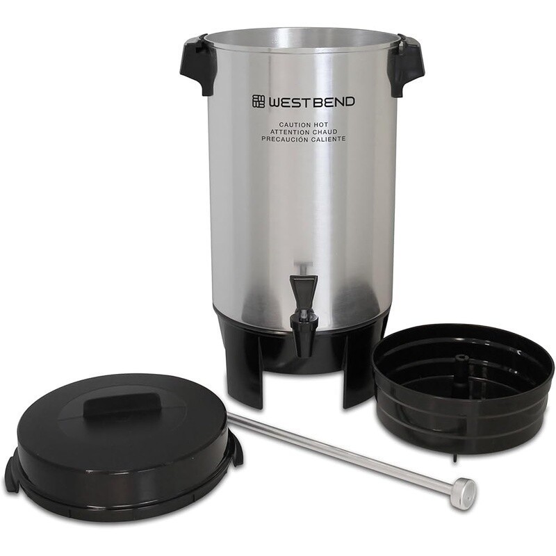 42 Cup Coffee Urn Automatic Temperature Control Beverage Dispenser Percolator US