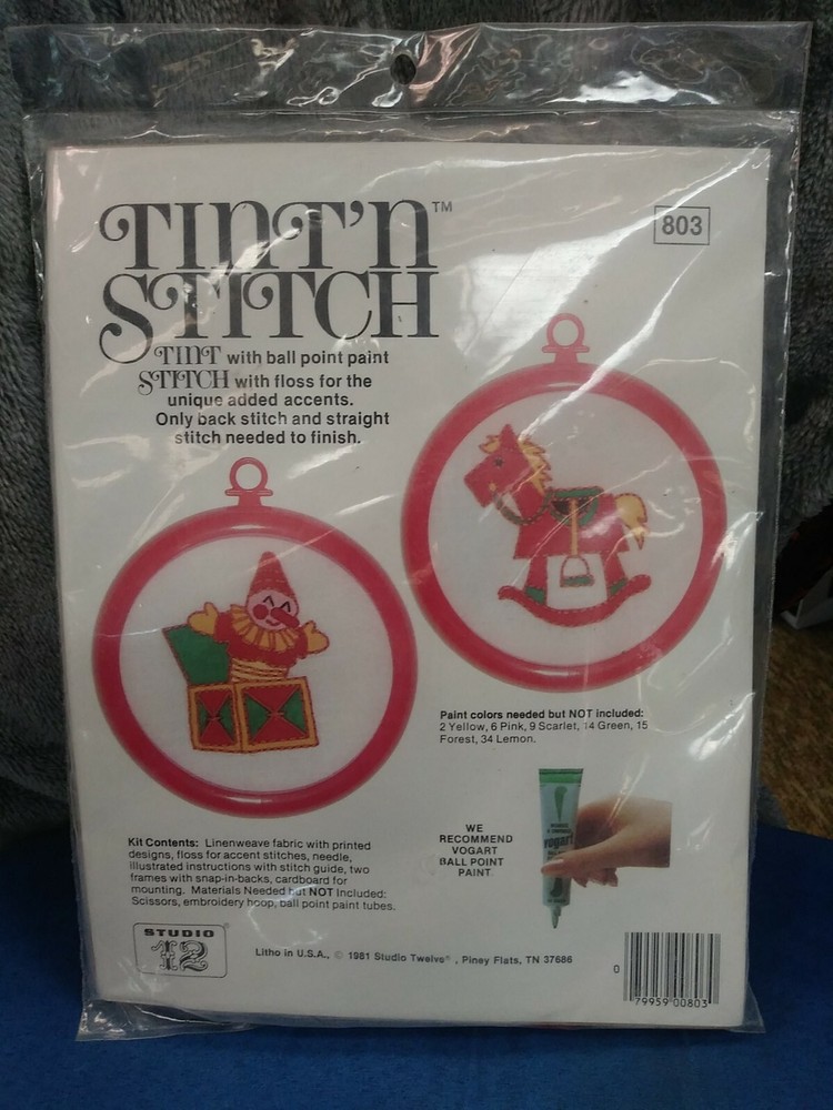 Tint' N Stitch Ornaments  Started Studio 12  makes 2
