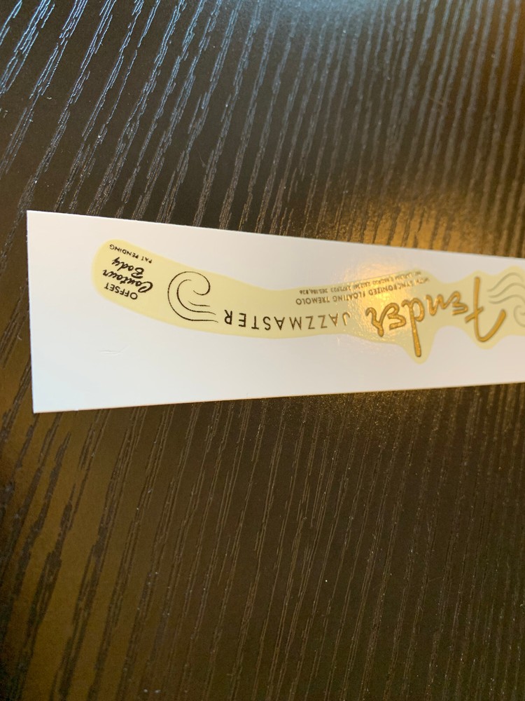 Fender Jazzmaster Spaghetti Logo Pre CBS Decal Ephemera