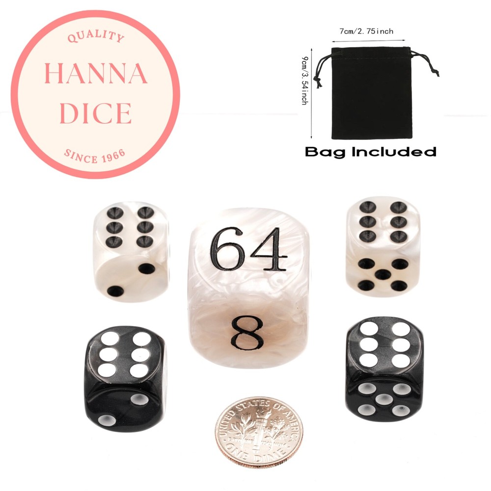Backgammon Doubling Cube with Dice Set