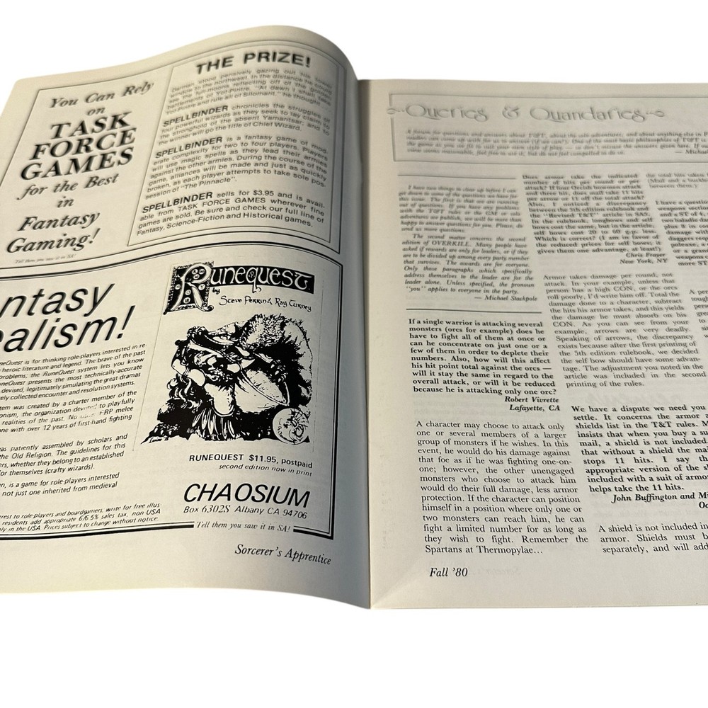 Sorcerers Apprentice Magazine Issue 8 Fall 1980