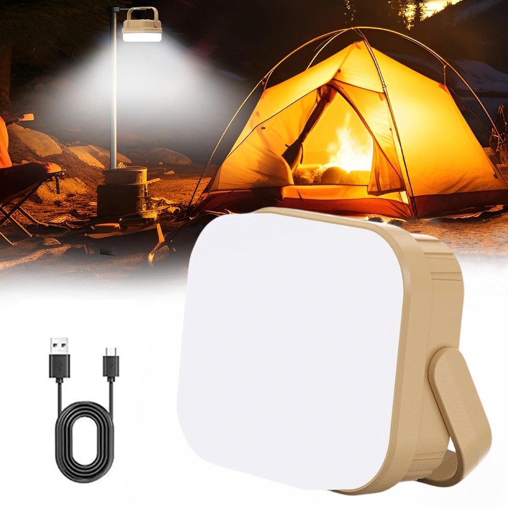 4PCS Portable LED Flashlight USB Rechargeable Camping Tent Light Lantern Lamp US