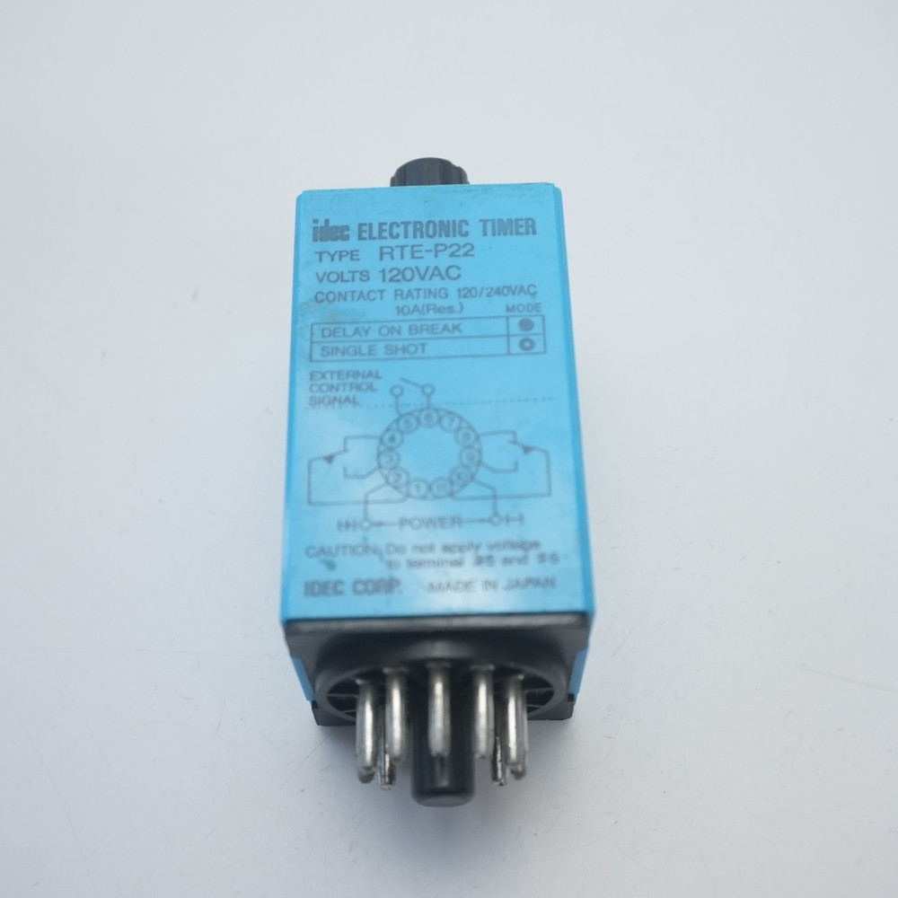 IDEC RTE-P22 Electronic Timer 120VAC 10A Relay time delay