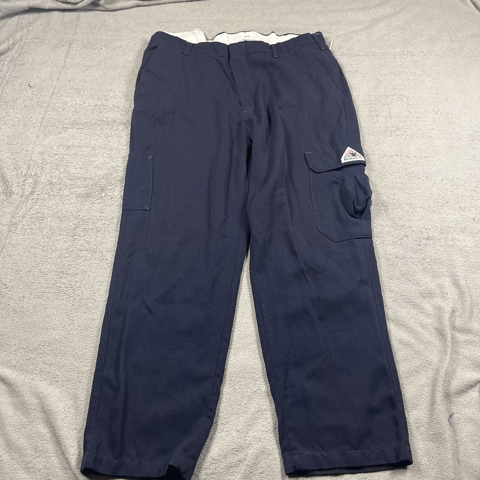 Bulwark FR Cargo Pants Mens 38 Navy Blue Flame Resistant NFPA 2112 Workwear