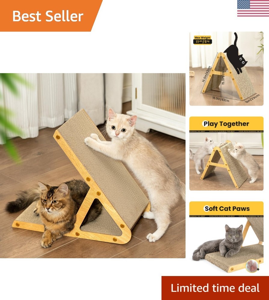 A-Frame Cat Scratcher Vertical & Horizontal Scratching pad for Multiple Cats,...