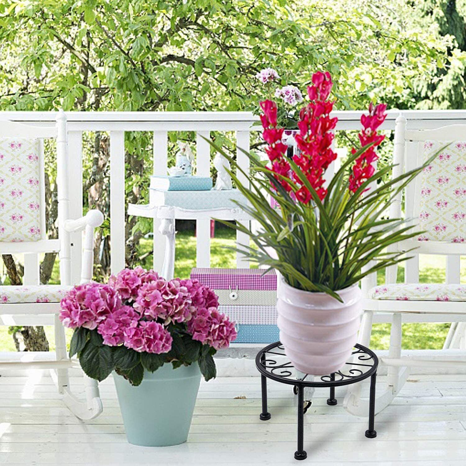 Metal Potted Plant Stands Rustproof Potted Holder Heavy Duty Garden Container US