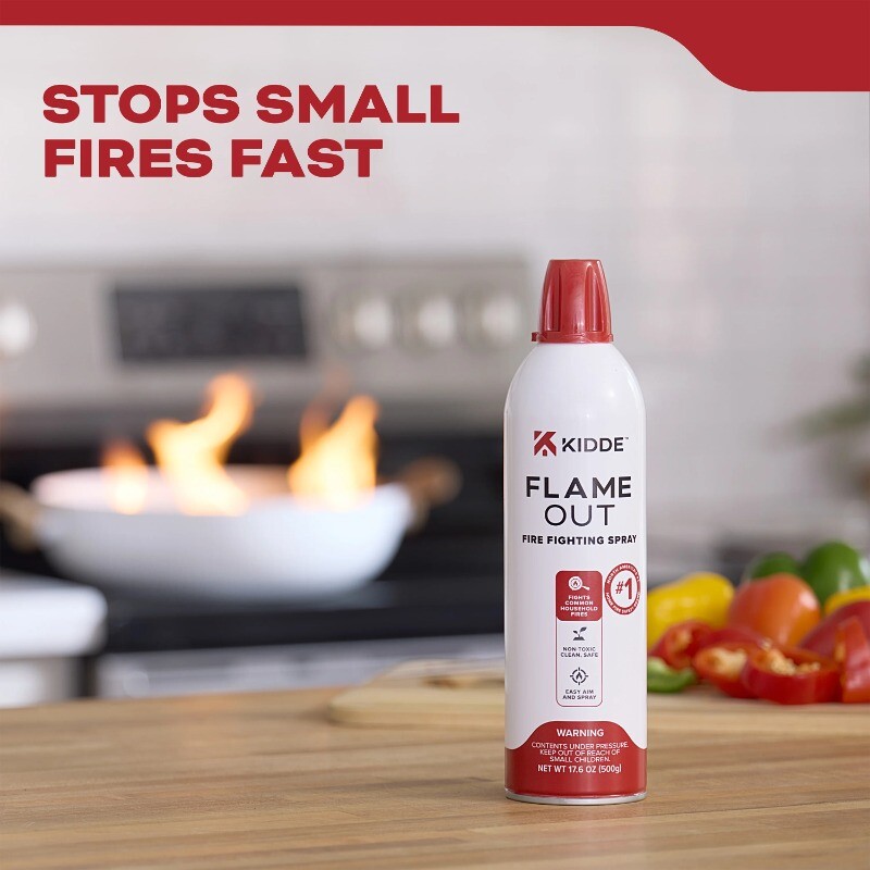 Kidde Flame Out Fire Extinguisher, Aerosol Spray