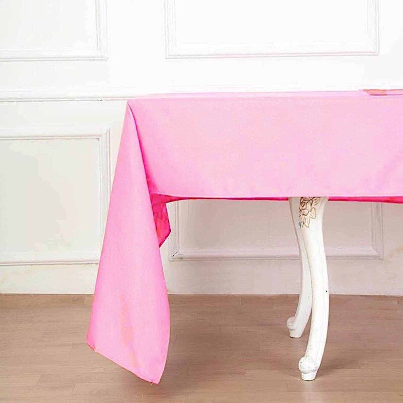 PINK 60x102" RECTANGLE POLYESTER TABLECLOTH Wedding Kitchen Catering Linens
