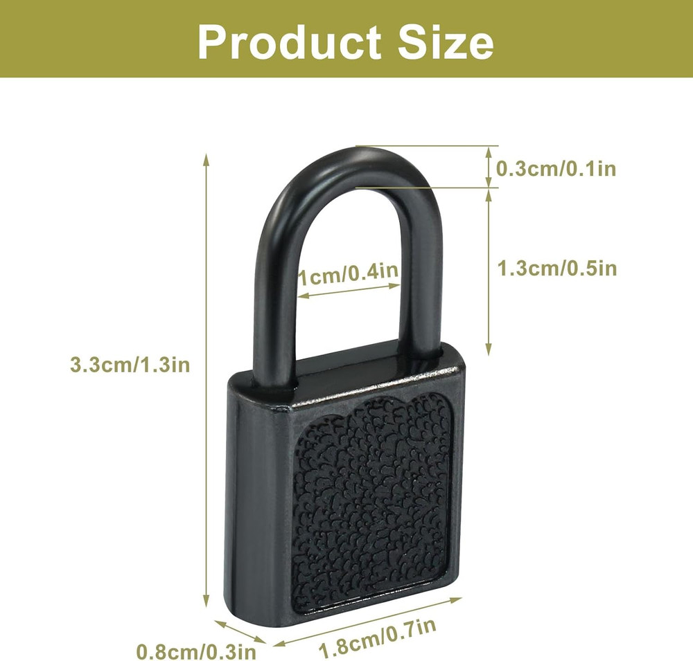 10 Pcs Mini Cute Diary Padlock Tiny Small Luggage Locks with Keys, Small Metal P