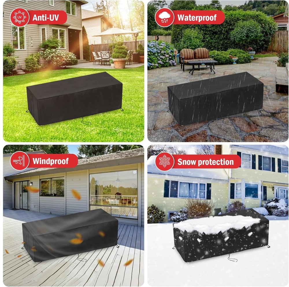 Rectangular Fire Pit Cover 60 inch, Propane Gas Fire Pit Table Cover,Outdoor Wat