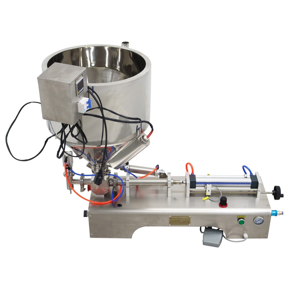 Stainless Paste Liquid Heating Stirring Filling Machine Single Nozzle 10-100ml