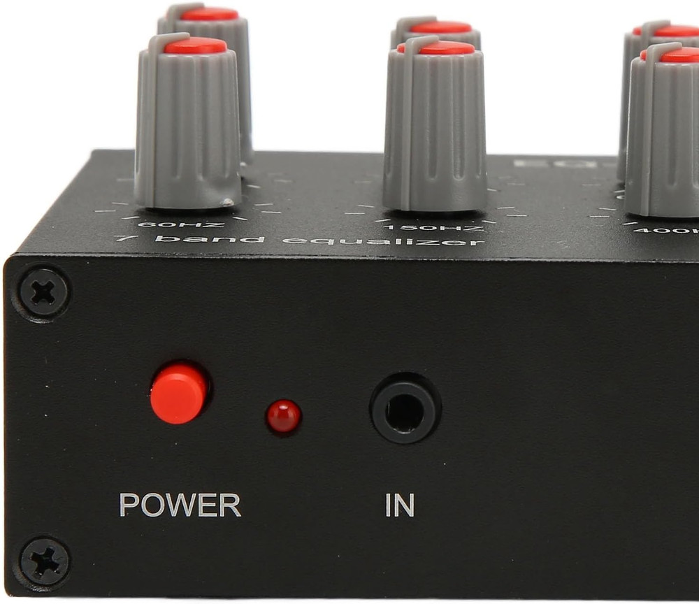 7 Band Sound Equalizer, Dual Channel Digital Equalizer Withoutput and Input, 12D
