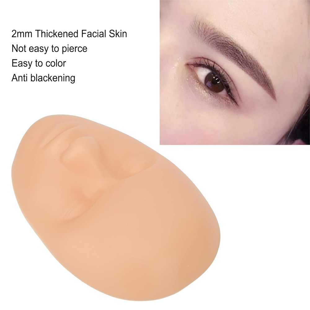 10Pcs Training Head Face Practice Fake, Microblading Permanent Makeup Mannequin