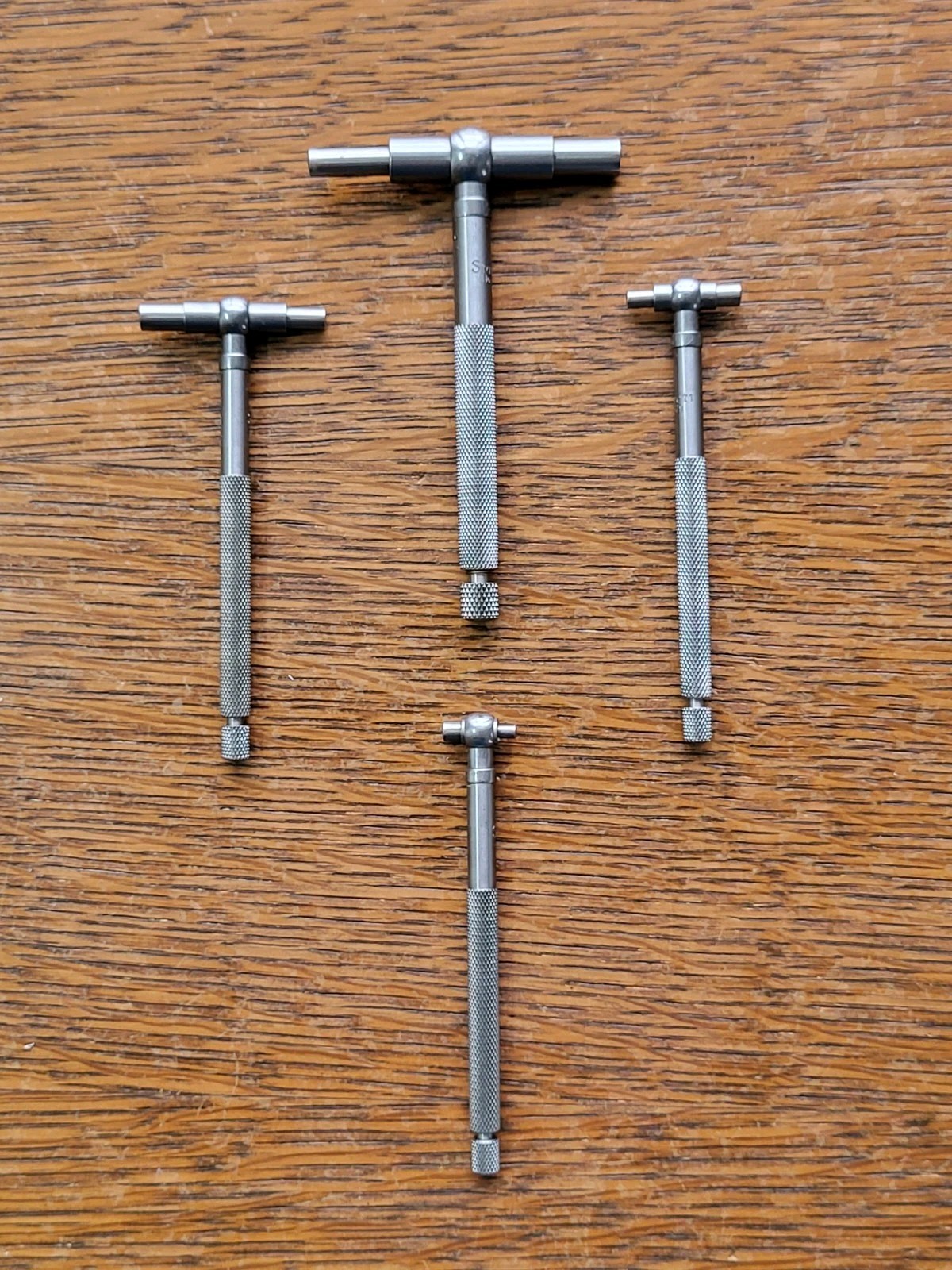 Vintage L. S. Starrett No. S579G Set of Four Telescoping Gages in Pouch USA