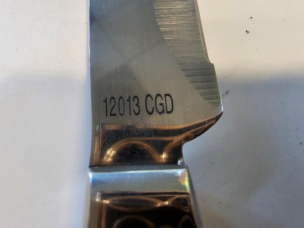 Lot of 12 Steak Knives Black Longhorn Pom Handle 10.25" Clipper 12013CGD H/D