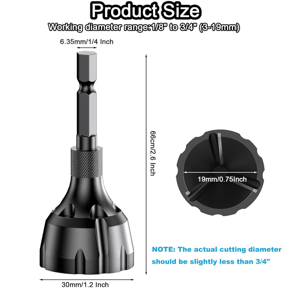Deburring External Chamfer Tool with Tungsten Carbide Blade, Remove Burrs