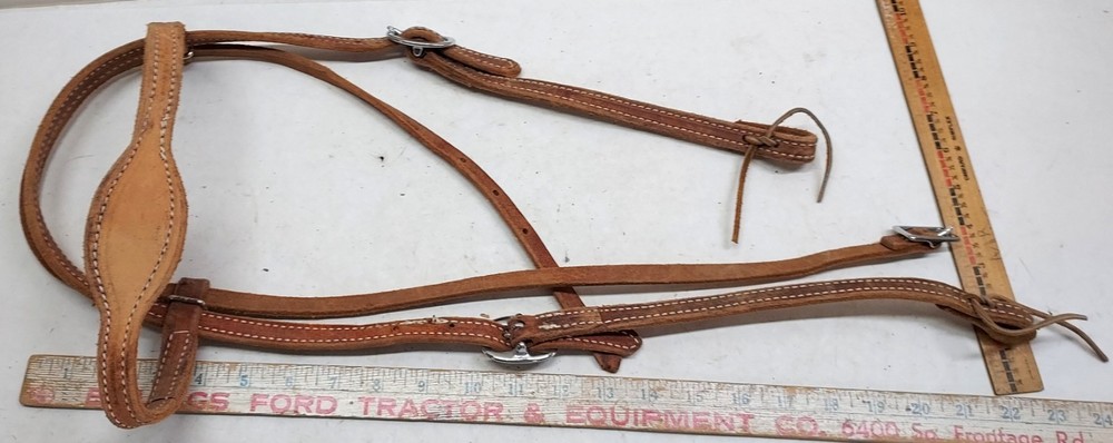 Double Leather Stitched Headstall  - 1021252
