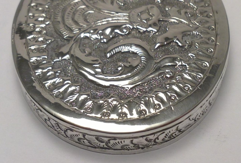 Vintage 800 Silver Trinket / Ring Box (Hand Crafted)–poss. Middle Eastern (34g)