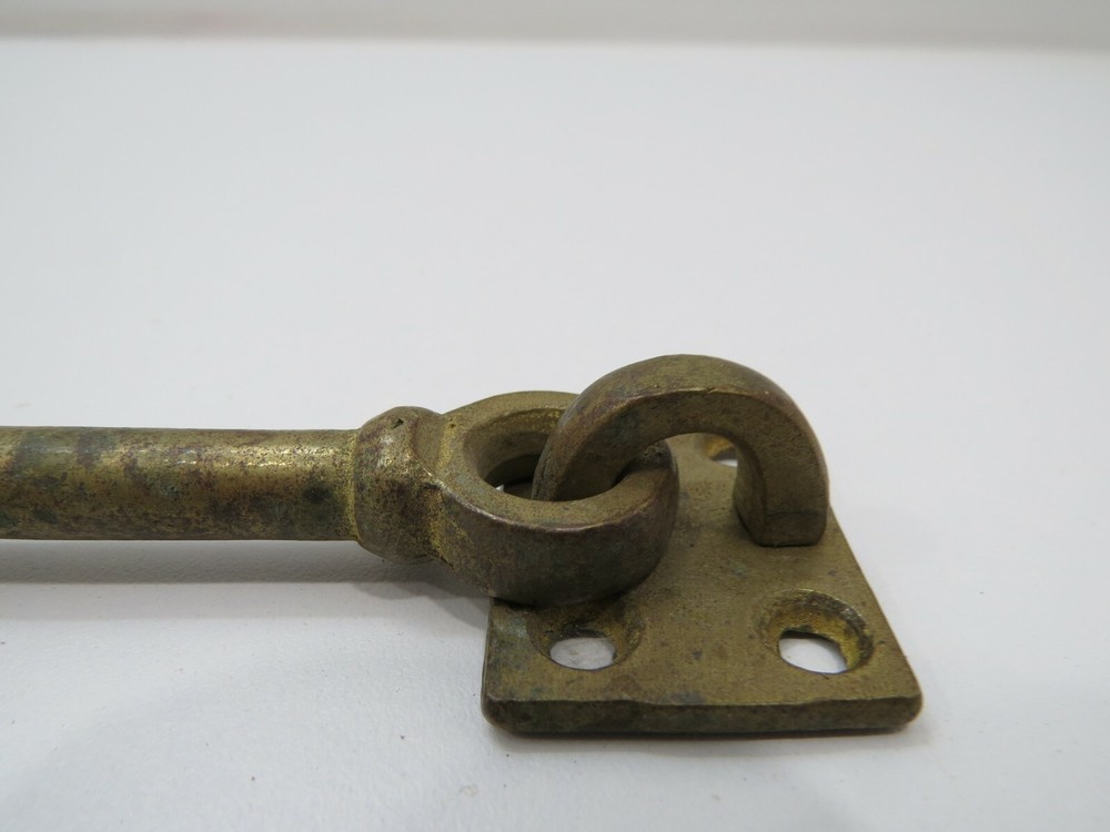 USED BRONZE 5+3/4 INCH LATCH HOOK HANDLE LOCK HARDWARE BOAT SAIL (E2.5A751)