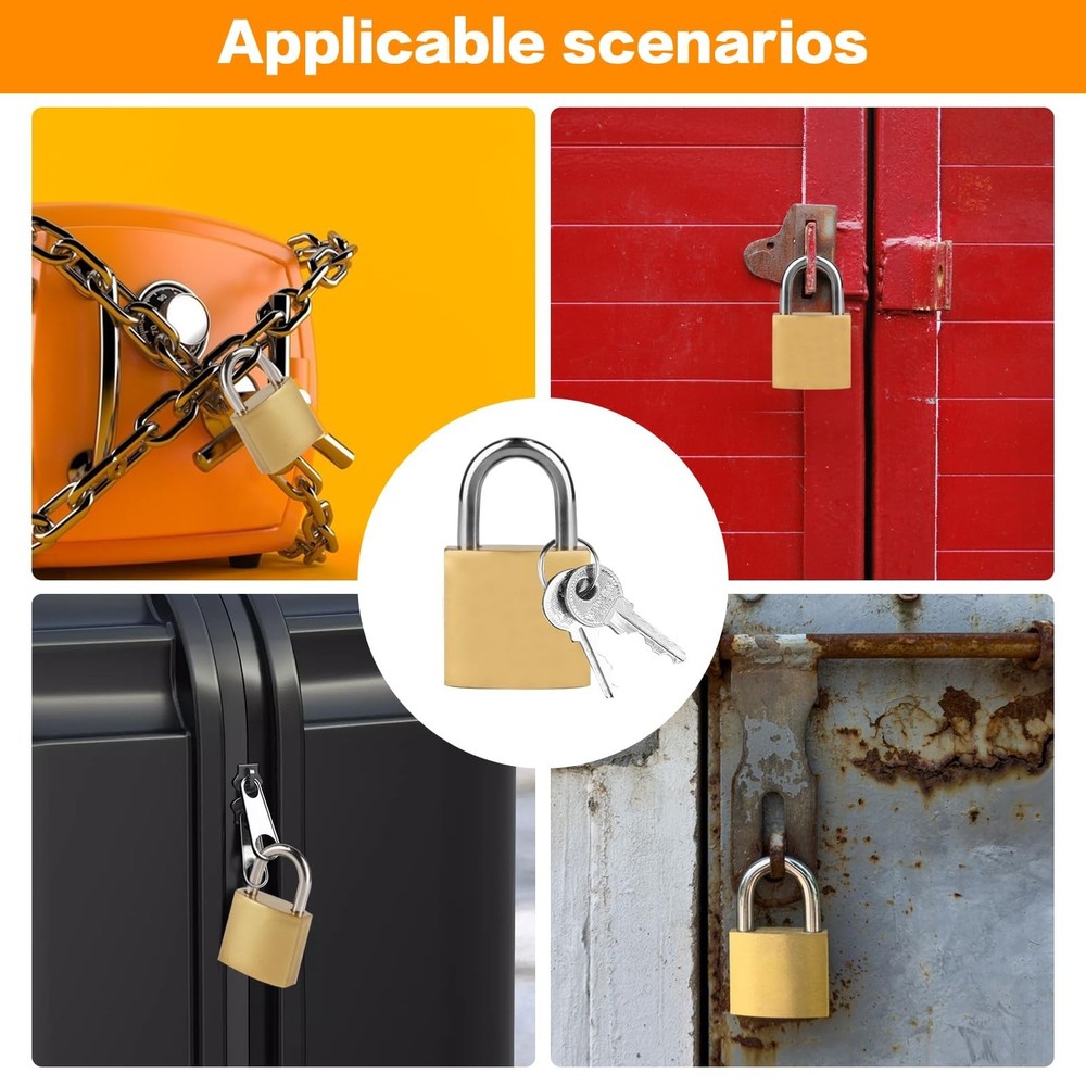 12 Pcs Suitcase Locks with Keys, Lockers Locks with Same Keys for Toolbox, Mi...