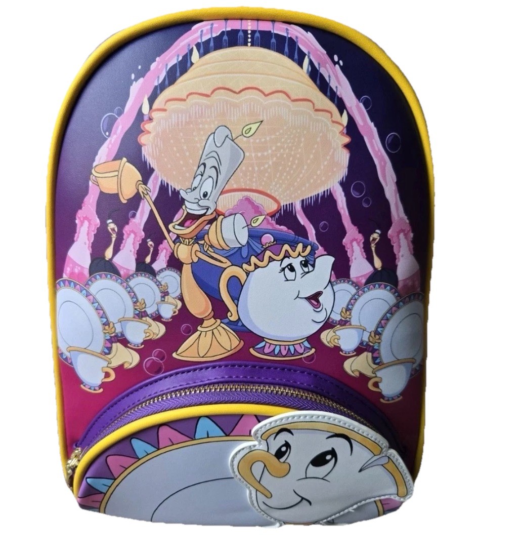 Loungefly Disney Beauty and the Beast Be Our Guest Exclusive Mini Backpack New