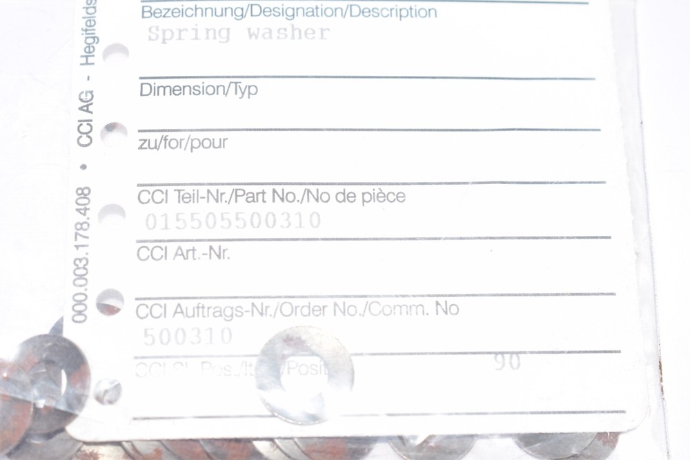 Pack of 20 NEW Sulzer Valves, Spring Washers