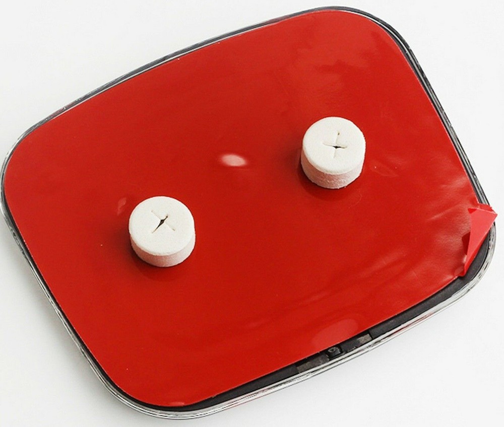 Red H Emblem Front Rear Steering Badge 3PC Fit For 2016-21 CIVIC HATCHBACK