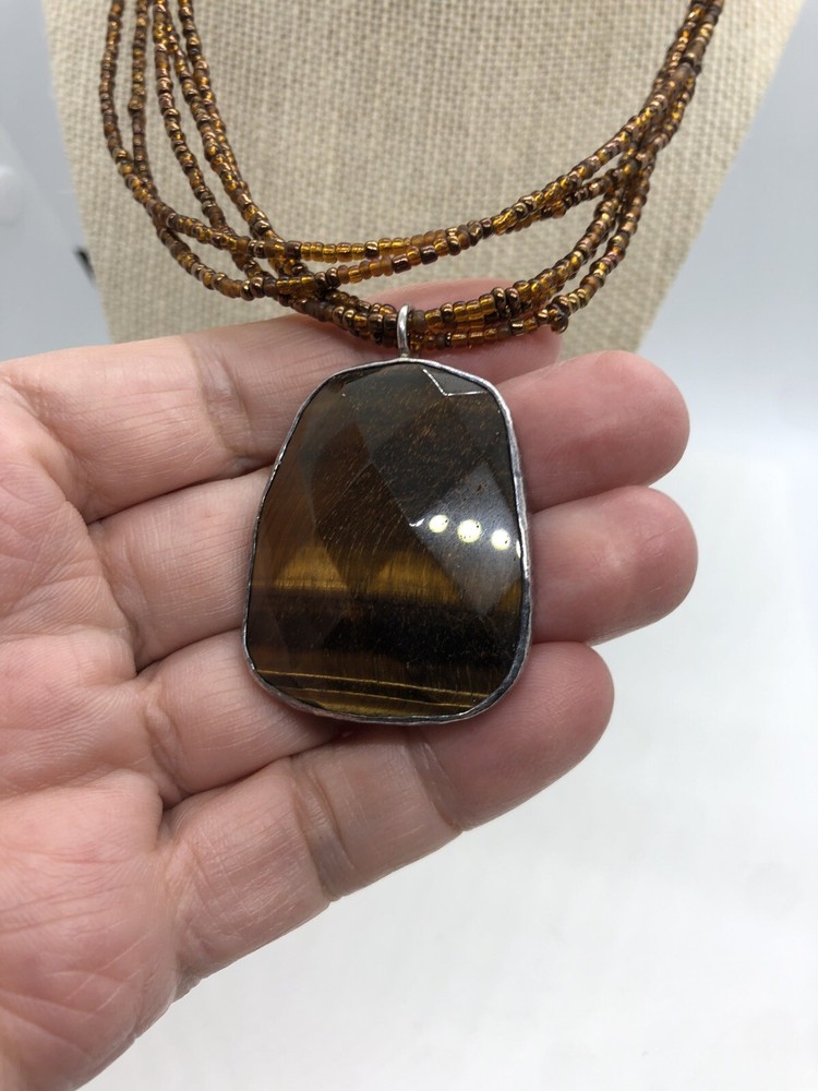 Tiger Eye Pendant Necklace