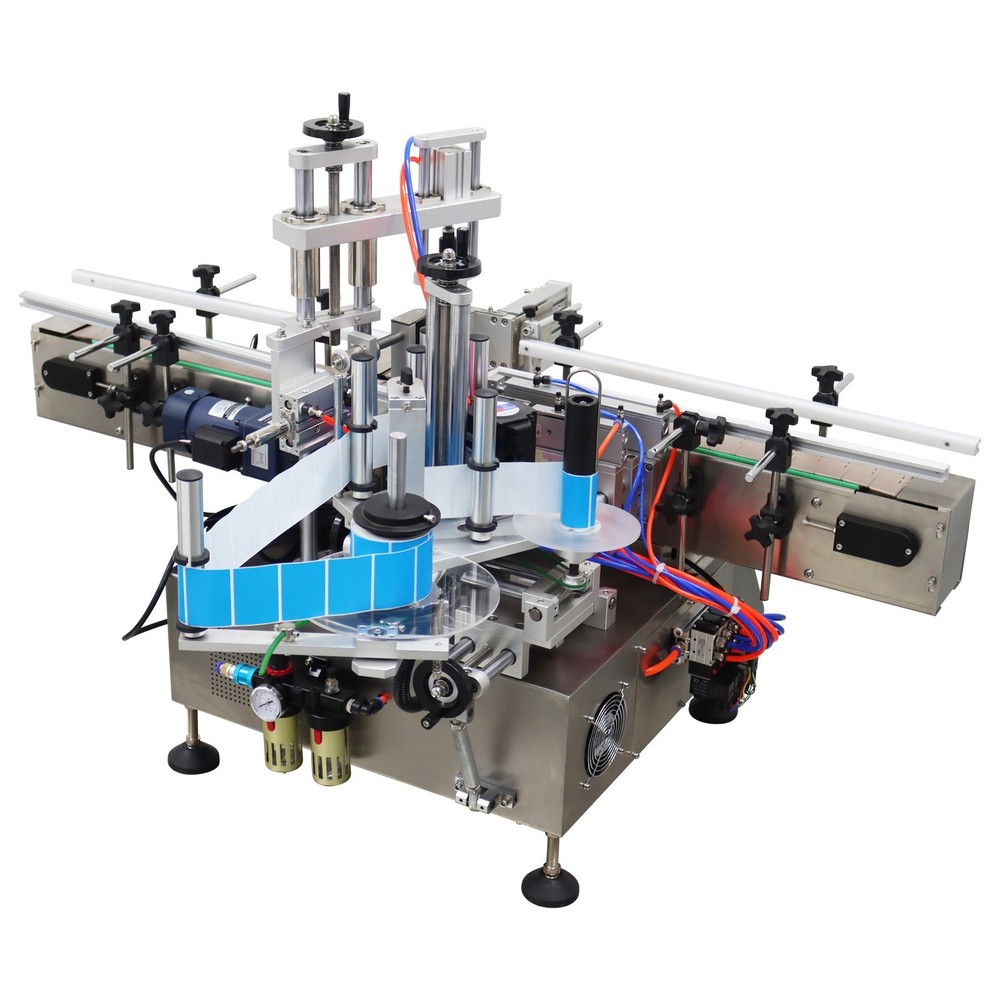 TECHTONGDA Automatic Round Bottle Label Applicator Fixed Point Labeling 110V