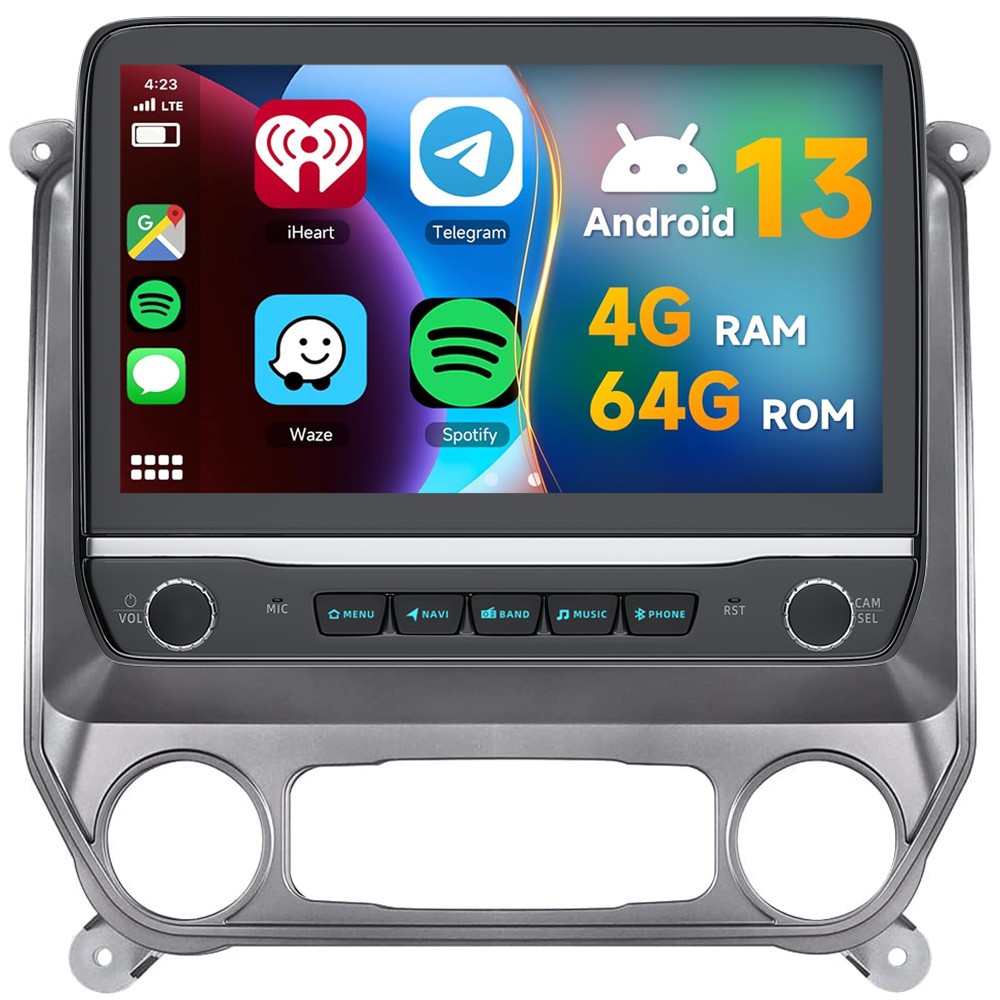 Carplay Car Stereo Radio For 2014-2018 Chevrolet Silverado GM Sierra 4+64G