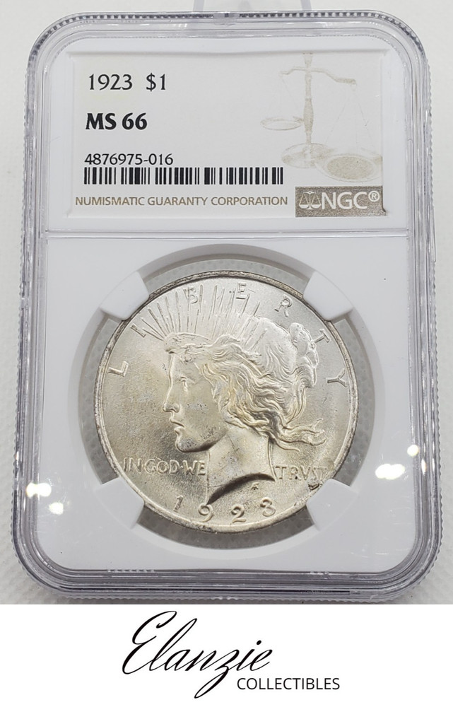 1923 Peace Silver Dollar NGC MS66