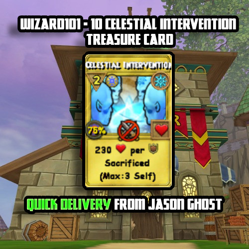 Wizard101 - 10 Celestial Intervention Treasure Card - ✅Quick Delivery from Jason