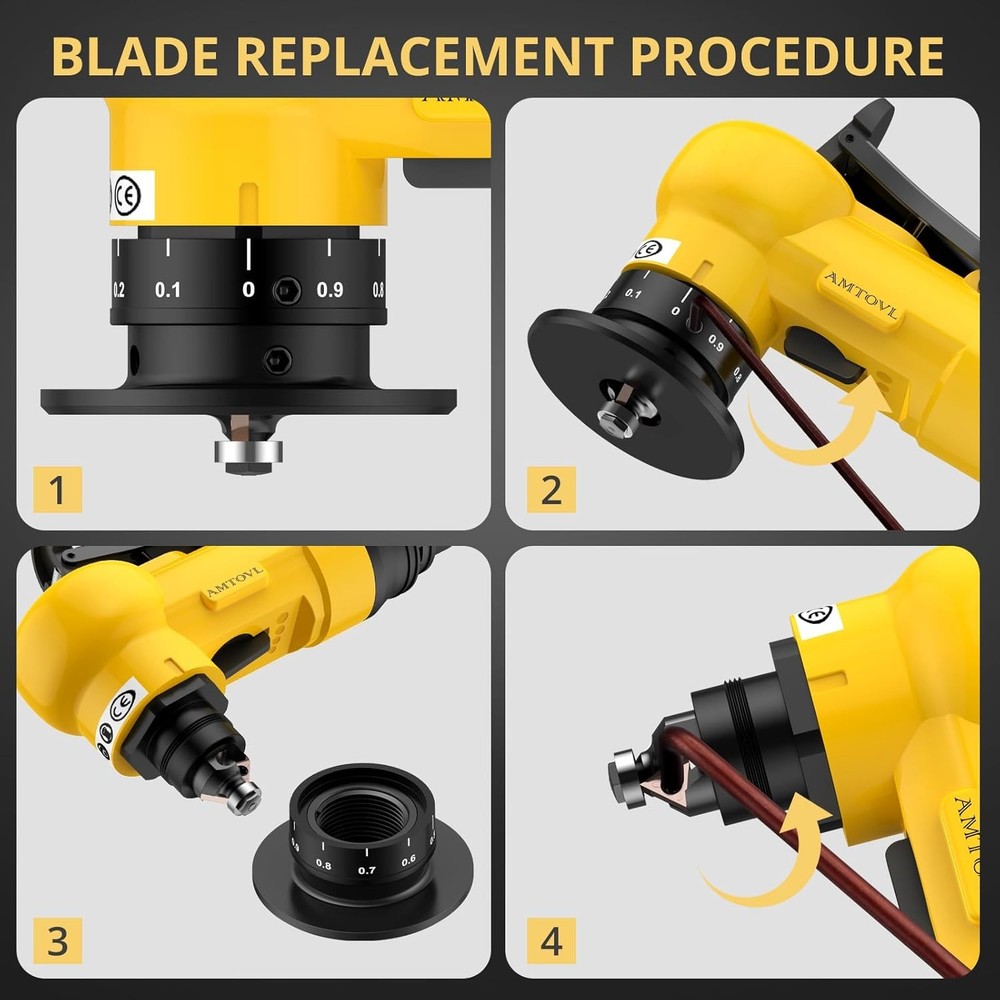 Pneumatic Chamfering Tool - Mini Air Chamfer Tool with 10 C-Angle