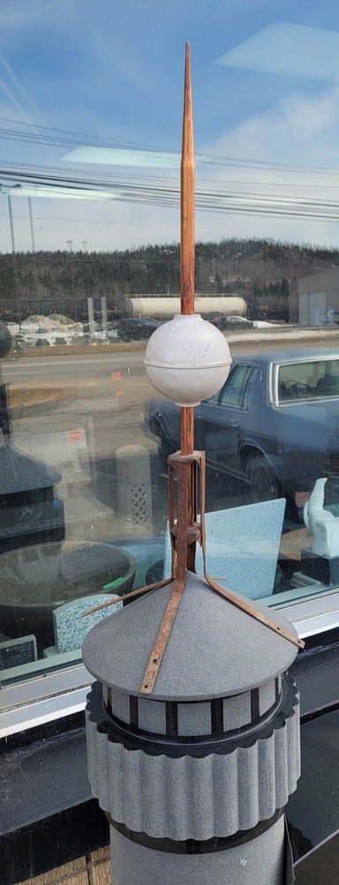 Copper Lightning Strike Rod Pole with Wire