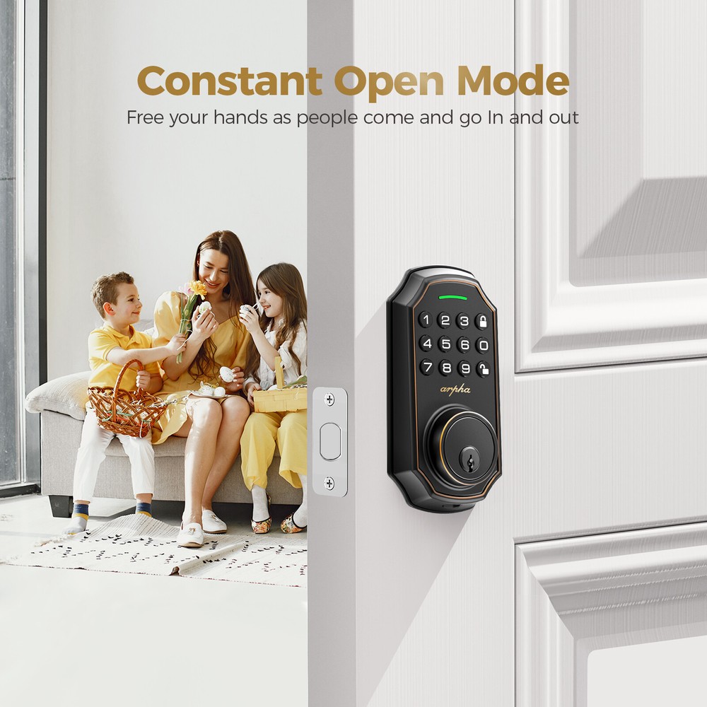 ARPHA Smart Door Lock 100Code AntiPeeping Password Keypad Deadbolt Keyless Entry