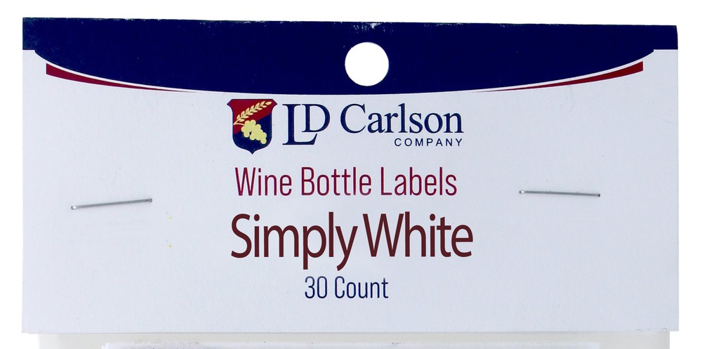 Simply White Wine Labels 30/Pack Varietal Collection