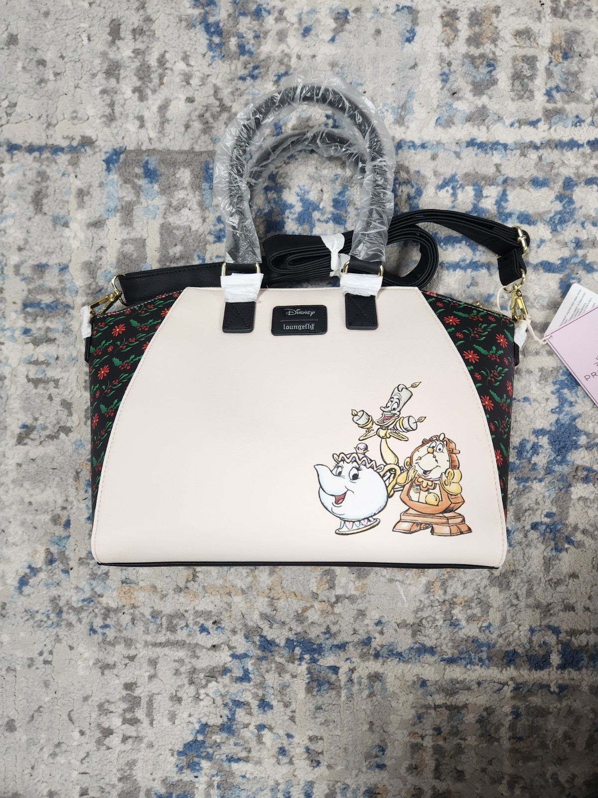 Loungefly Disney Beauty And The Beast Holiday Belle Satchel Crossbody Bag