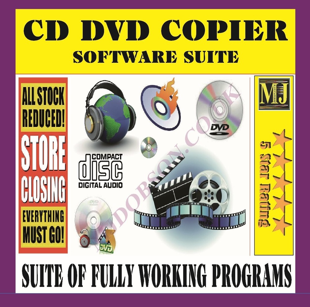 CD Disc Burner Program Rip Copy Non-Protected ISO Create MP3 Audio CD