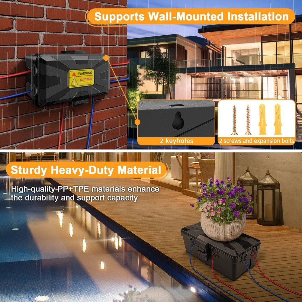 Preciva Medium Waterproof Electrical Connection Box (10.2 * 5.9 * 3.5 inch), ...