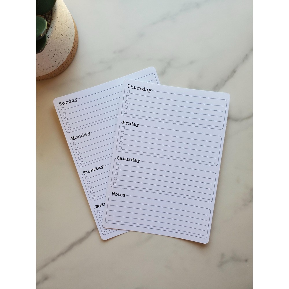 Weekly Two Page Undated Checklist Planner Stickers